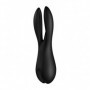 Vibratore triplo Satisfyer threesome 2 black stimolatore vaginale clitoride in silicone