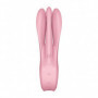 Vibratore triplo dildo vibrante clitoride vaginale in silicone reale threesome 1