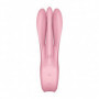 Vibratore triplo dildo vibrante clitoride vaginale in silicone reale threesome 1