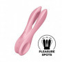 Vibratore triplo dildo vibrante clitoride vaginale in silicone reale threesome 1