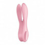 Vibratore triplo dildo vibrante clitoride vaginale in silicone reale threesome 1