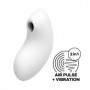 Succhia clitoride vibrante Stimolatore vaginale in silicone Satisfyer Vulva Lover 2 White