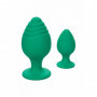 Plug anale kit mini maxi dilatatore verde in silicone 2 pz Cheeky Buttplug