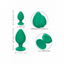 Plug anale kit mini maxi dilatatore verde in silicone 2 pz Cheeky Buttplug