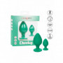 Plug anale kit mini maxi dilatatore verde in silicone 2 pz Cheeky Buttplug