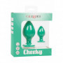 Plug anale kit mini maxi dilatatore verde in silicone 2 pz Cheeky Buttplug