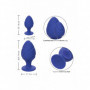 Plug anale blu 2 pz dilatatore mini maxi in silicone Cheeky Buttplug