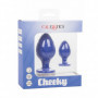 Plug anale blu 2 pz dilatatore mini maxi in silicone Cheeky Buttplug