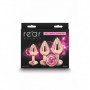 Plug anale in metallo con pietra 3 pz Rear Assets Trainer Kit