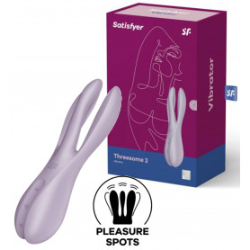 Vibratore triplo stimolatore vaginale clitoride in silicone Satisfyer threesome 2