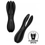 Vibratore triplo Satisfyer threesome 2 black stimolatore vaginale clitoride in silicone