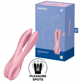 Vibratore triplo dildo vibrante clitoride vaginale in silicone reale threesome 1