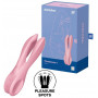 Vibratore triplo dildo vibrante clitoride vaginale in silicone reale threesome 1