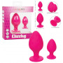 Plug anale fucsia mini maxi dilatatore in silicone 2 pz Cheeky Buttplug