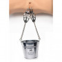 Pinzette strizza capezzoli e vagina bondage Slave Bucket Labia and Nipple Clamps - Silver