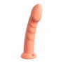 Fallo liscio con ventosa indossabile vaginale anale Super Eight 8 Inch indossabile arancione