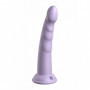 Dildo con ventosa in silicone vaginale anale indossabile Slim Seven 7 Inch viola