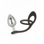 Anello fallico doppio in silicone con plug anale star Fucker XL Teardrop