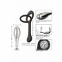 Anello fallico in silicone doppio con plug anale Star Fucker Teardrop