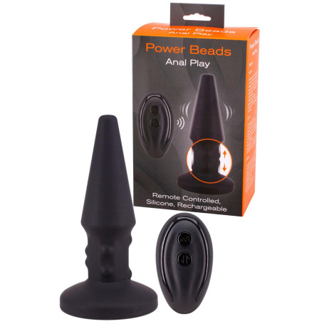 Plug anale vibrante in silicone Power Beads Anal Play