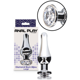 Plug anale in metallo dilatatore con pietra butt Bum Bijou Large