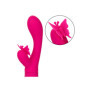 Vibratore rabbit in silicone vaginale clitoride Butterfly Kiss Flutter fucsia