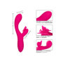 Vibratore rabbit in silicone vaginale clitoride Butterfly Kiss Flutter fucsia