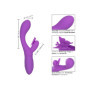 Vibratore vaginale rabbit liscio stimola clitoride Butterfly Kiss Flutter viola