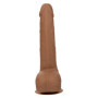 Fallo realistico grande vaginale anale con ventosa Silicone Studs 8 Inch caramello