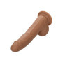 Fallo realistico grande vaginale anale con ventosa Silicone Studs 8 Inch caramello