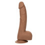 Fallo realistico grande vaginale anale con ventosa Silicone Studs 8 Inch caramello