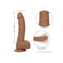 Fallo realistico grande vaginale anale con ventosa Silicone Studs 8 Inch caramello