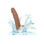 Fallo realistico grande vaginale anale con ventosa Silicone Studs 8 Inch caramello