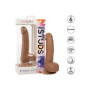 Fallo grande vaginale anale realistico con ventosa Silicone Studs 6 Inch caramello