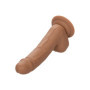 Fallo grande vaginale anale realistico con ventosa Silicone Studs 6 Inch caramello