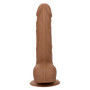 Fallo grande vaginale anale realistico con ventosa Silicone Studs 6 Inch caramello