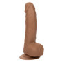 Fallo grande vaginale anale realistico con ventosa Silicone Studs 6 Inch caramello