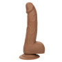 Fallo grande vaginale anale realistico con ventosa Silicone Studs 6 Inch caramello