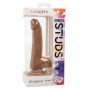 Fallo grande vaginale anale realistico con ventosa Silicone Studs 6 Inch caramello