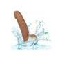 Fallo grande vaginale anale realistico con ventosa Silicone Studs 6 Inch caramello