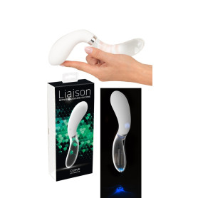 Vibratore vaginale in silicone morbido e vetro Curve LED Vibrator