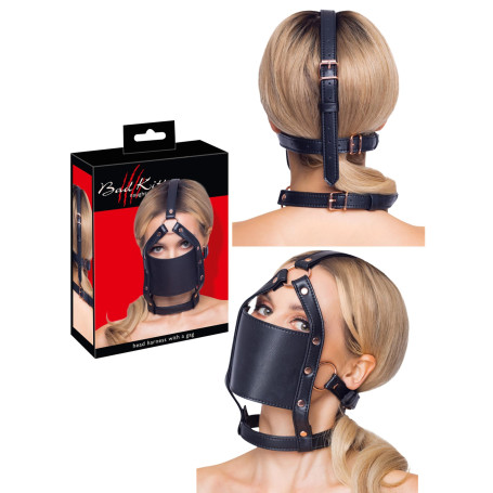 Maschera sadomaso Imbracatura per il viso head harness with a gag