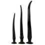 Kit dilatatore dildo anale con ventosa Super Long Flexible Butt Plug Set nero