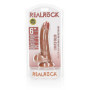 Fallo mini con ventosa e testicoli vaginale anale curved dildo 6" Tan