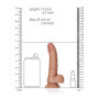 Fallo mini con ventosa e testicoli vaginale anale curved dildo 6" Tan