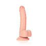 Fallo vaginale realistico anale con ventosa e testicoli curved dildo 7" rosa