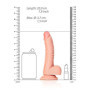 Fallo vaginale realistico anale con ventosa e testicoli curved dildo 7" rosa