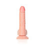 Fallo vaginale realistico anale con ventosa e testicoli curved dildo 7" rosa