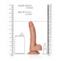 Fallo realistico vaginale anale con ventosa e testicoli curved dildo 7" tan