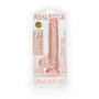 Fallo realistico vaginale anale con ventosa e testicoli straight dildo 7" rosa